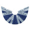 custom glacier wings in royal blue china silk with lame