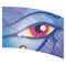 print on demand color guard flag with Colorful Egyptian eye design with with light flares