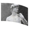 print on demand flag with Michelangelo's David on a grayscale sky