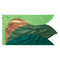custom greens and gold color guard flag