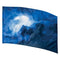 dark blue clouds with white moon peaking out printed color guard flag