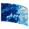 blue and white ombre clouds printed color guard flag