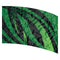 green and black printed color guard flag