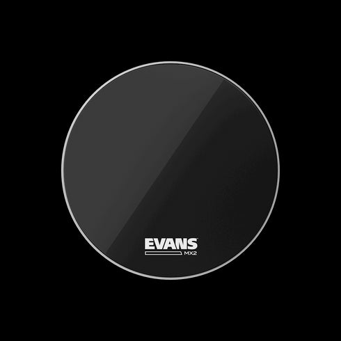 EVANS MX2B ブラック マーチングバスドラムヘッド
